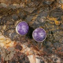 Charoite Studs