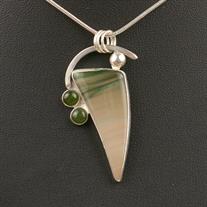 Imperial Jasper and Jade Pendant